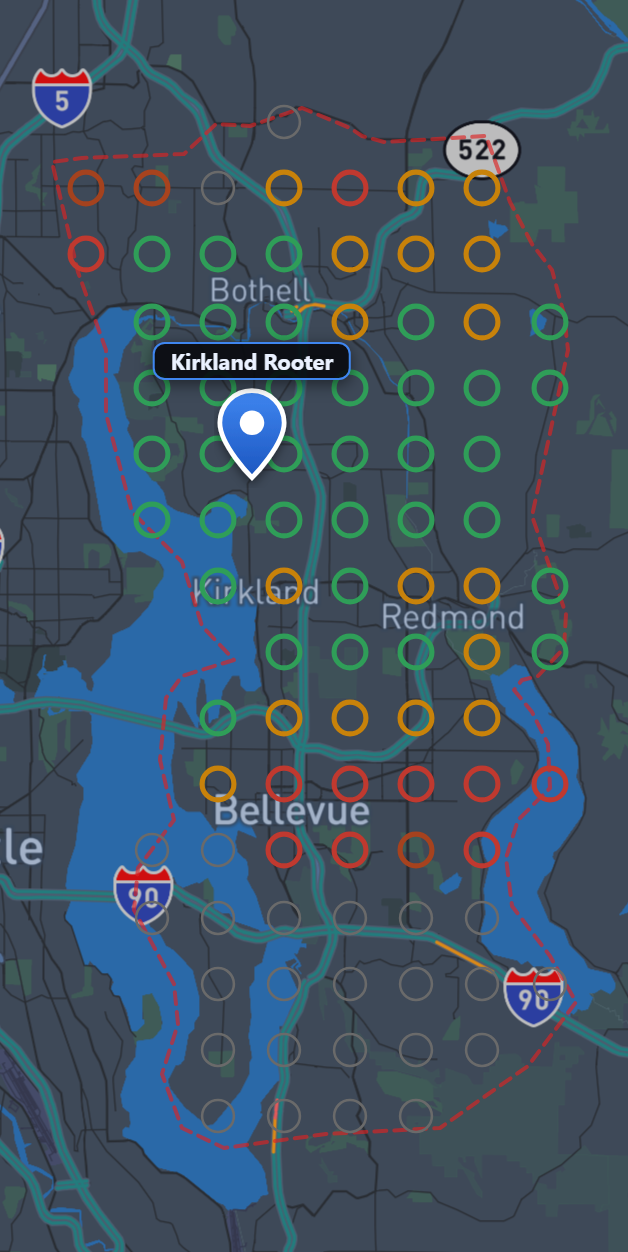 Live map scan — plumber